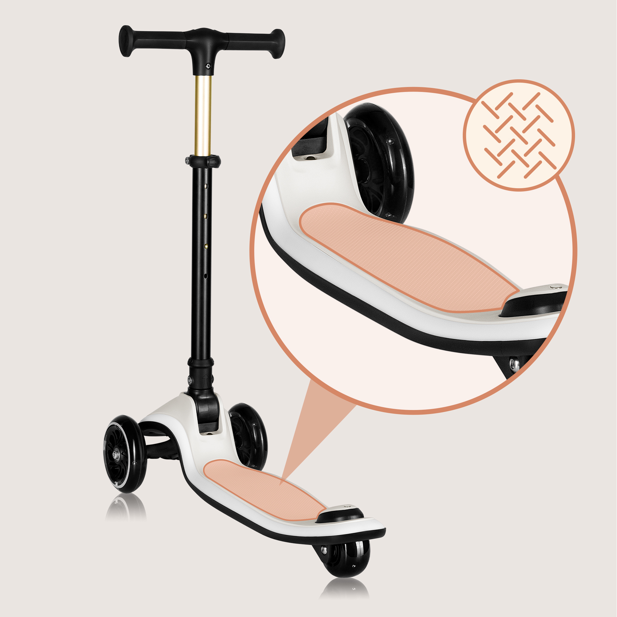 Anti-Rutsch-Plattform im Balance-Scooter